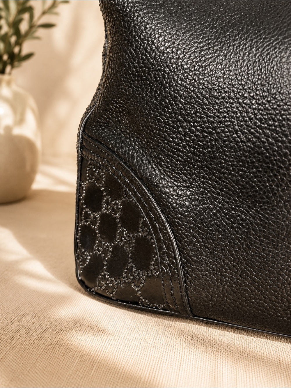 Gucci Guccissima Leather w/ Crystal Rhinestone Bag Custom One-of-a-Kind Piece - Picture 7 of 17